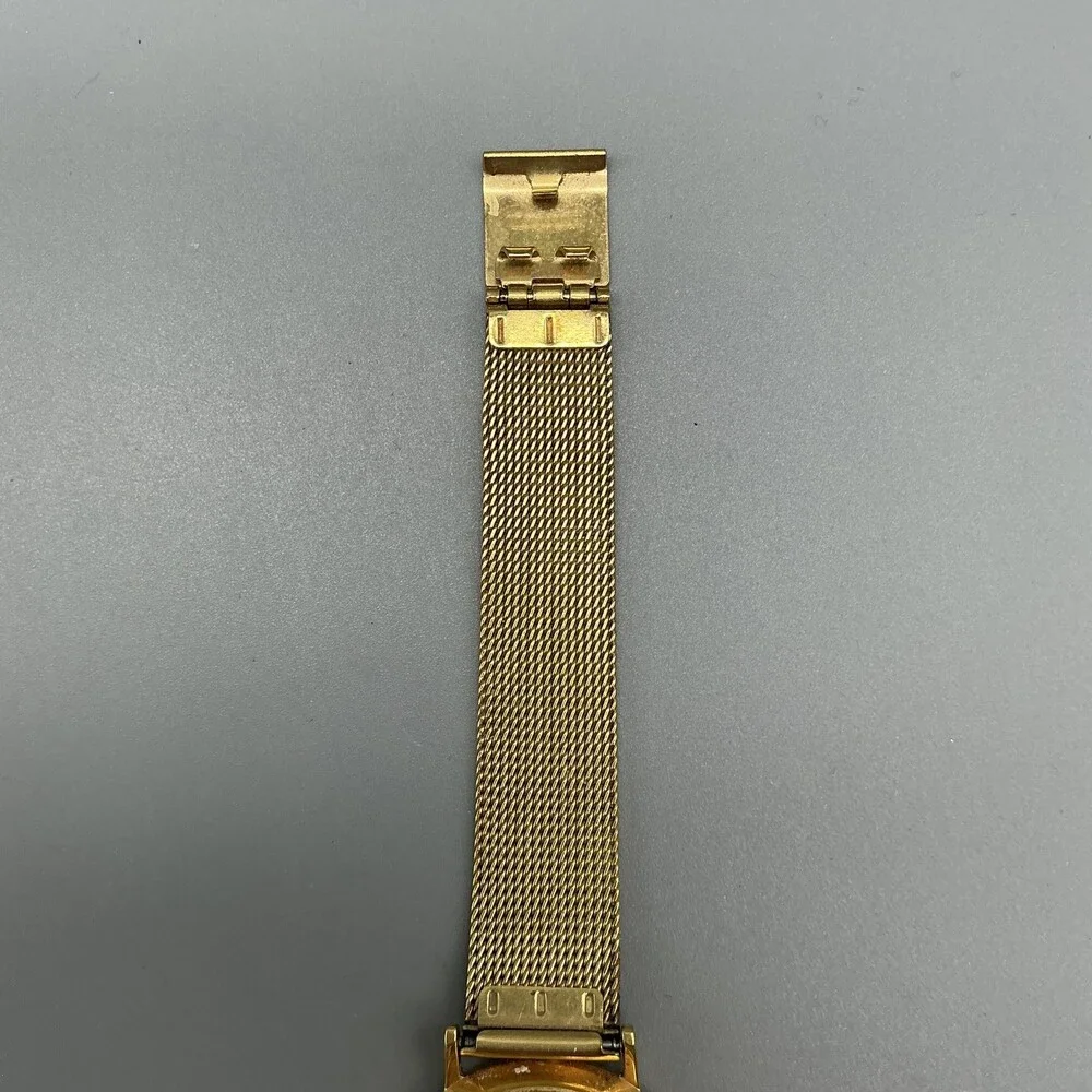 Skagen 16SGS Womens Watch 28mm Silver Gold Tone Mesh Band Date New Battery
